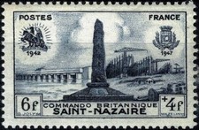 FRANCE 1947 DÉBARQUEMENT BRITANNIQUE A ST NAZAIRE  YT n°786 neuf ★★ luxe/MNH (A)