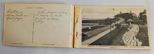Cartolina d'epoca Stati Uniti Naval Training Station Newport RI libro USN - Foto 4 di 15