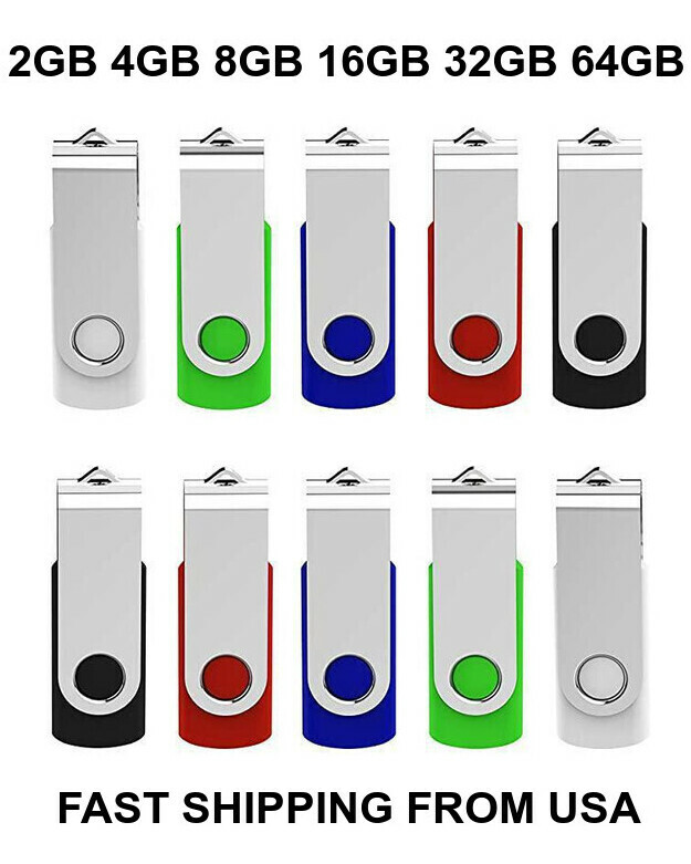 USB Flash Drive Bulk 2GB 4GB 8GB 16GB 32GB 64GB Thumb Drive Wholesale Lot-image