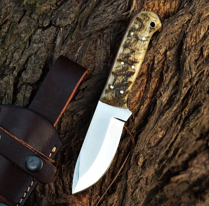 Cuchillo de hoja fija vintage con mango Ram EE. UU. | Lote de cuchillos | Afilador de cuchillos | Exterior Foto 3 de 4