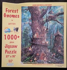 SunsOut FOREST GNOMES Jigsaw Puzzle 27 x 35 by Jeff Tift 1000 Piece COMPLETE