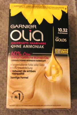 Garnier Olia - Dauerhafte Haarfarbe - OHNE AMMONIAK - 10.32 Platingold - Blond