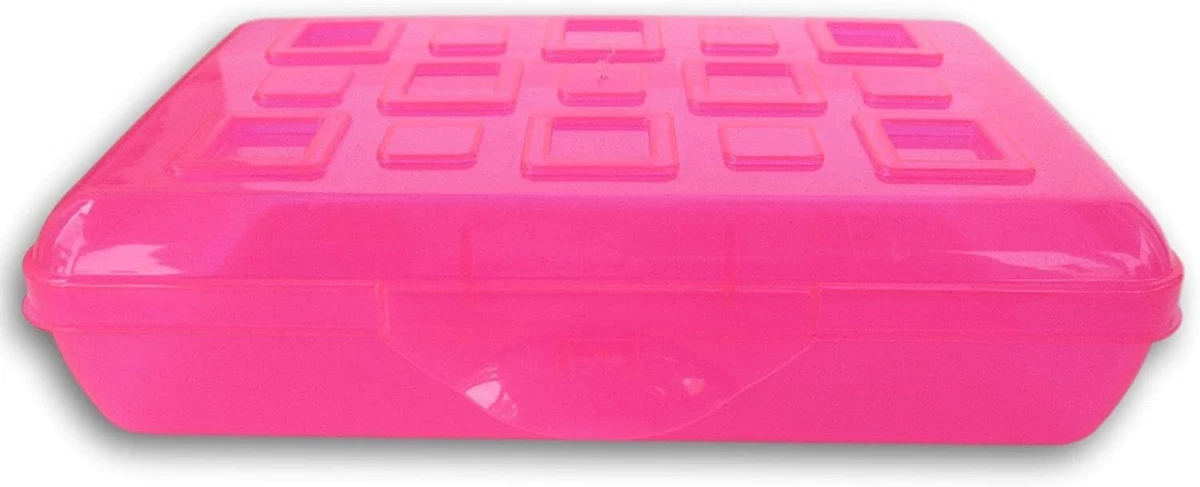 Sterilite Small Pencil Box Plastic Neon Pink eBay
