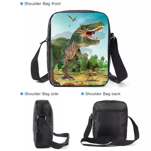 Zaino scuola dinosauro 3D 16 pollici zaino borsa a tracolla bambini regali US - Foto 10 di 25