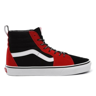 vans sk8 red black