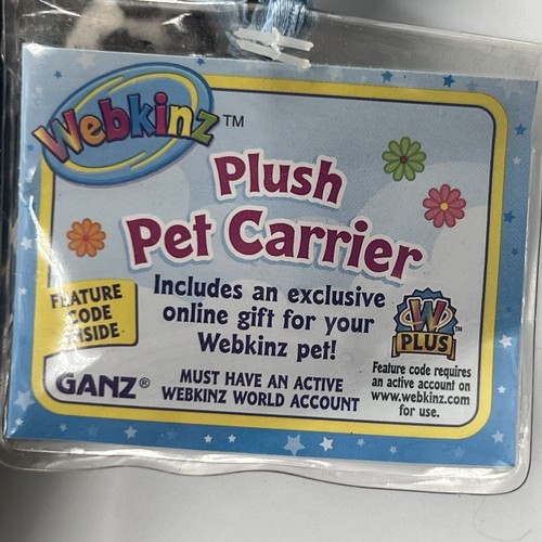 Webkinz SPARKLE DENIM PLUSH PET CARRIER PURSE-WE000155-NEW w/TAGS & SEALED CODE - Picture 3 of 4