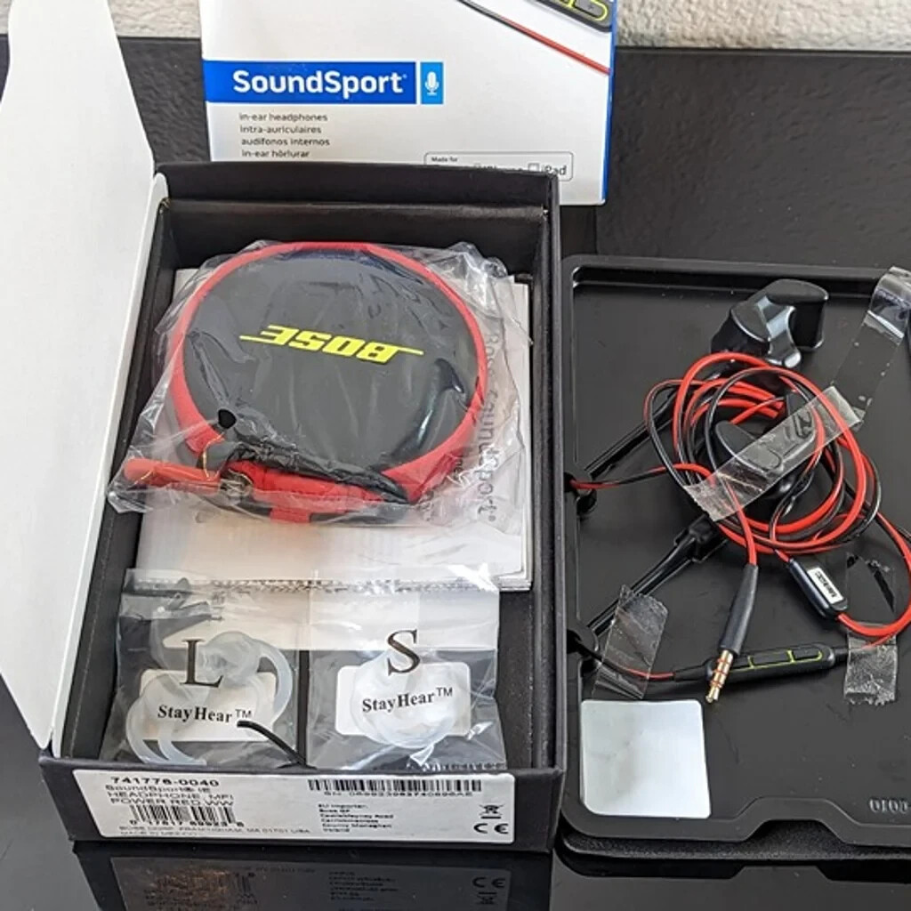 Bose Soundsport In-Ear Headphones in RED - NEW IN OPEN BOX | eBay
