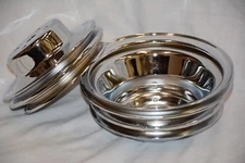 Chrome BIG BLOCK Chevy Long Water Pump & Crankshaft Crank Pulley 396 454 BBC