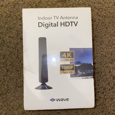 Wave Max Indoor TV Antenna 4K Ultra HD Signal Booster Digital HDTV-Sealed!