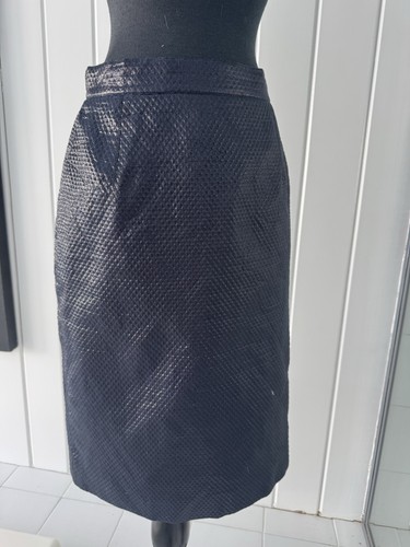 Courrèges, Courreges PARIS Blue Wool Metallic Shimmer Vintage Skirt Textured Size A 2-4