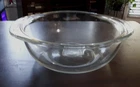 Classic  PYREX Clear Glass #022 1 qt Casserole Dish Bowl w/Handles Made In USA!