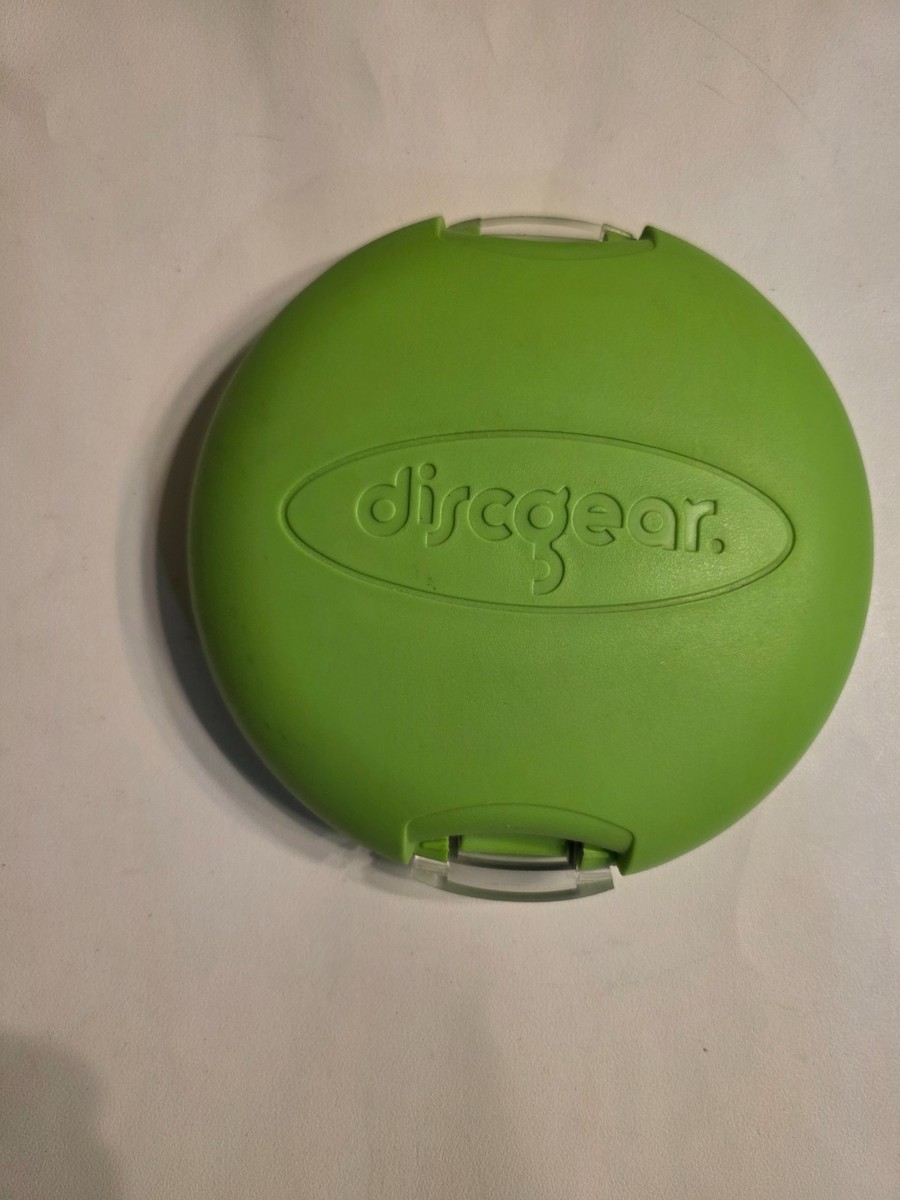 DiscGear Discus 20 Disc CD DVD Holder Hard Shell Green 2 Side Storage Carry Case