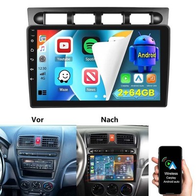 2+64G Android15 Autoradio CarPlay GPS Navi RDS WIFI Für KIA PICANTO SA 2004-2007