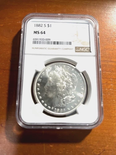 1882-S  Morgan Silver Dollar NGC Ms 64