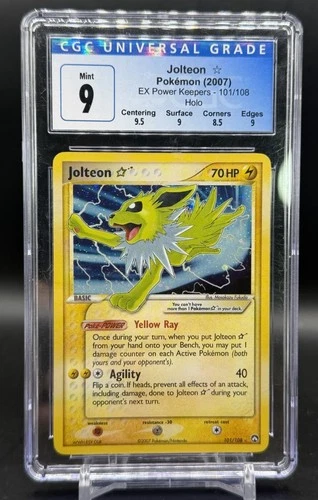 Jolteon Gold Star EX Power Keepers Holo Rare Pokemon 101/108 English CGC 9 MINT