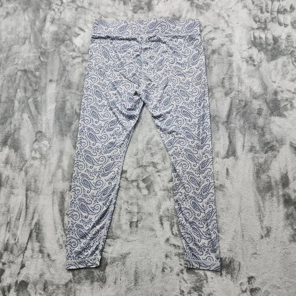 Lands End Leggings Womens M/P Petite Gray Paisley Thermaskin Heat Long Underwear - Image 2 of 4