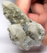 FLUORIT auf QUARZ Kristallen Dörfel Frohnau Annaberg Erzgebirge Sachsen  !!!