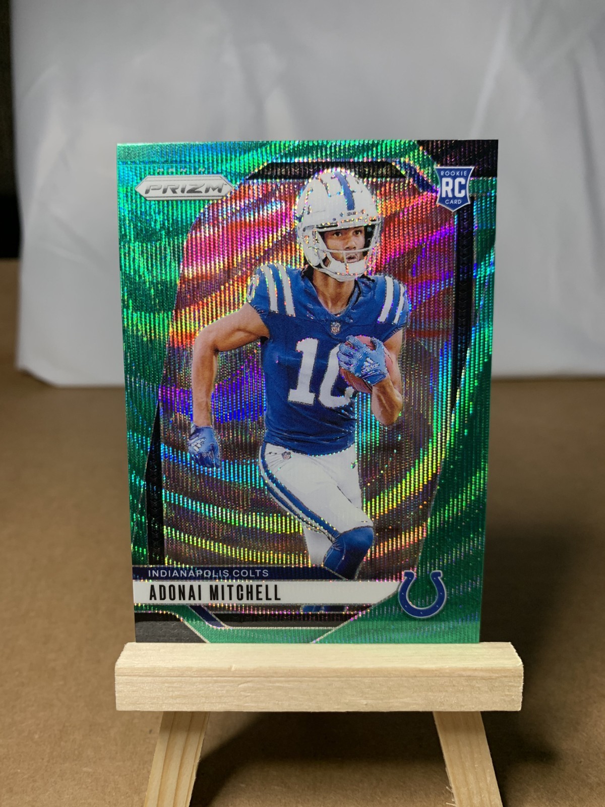 2024 Panini Prizm - Rookies Adonai Mitchell #303 Green Wave Prizm (RC) Colts