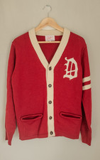 Vintage duffer yardie cardi mens Large varisity wool blend