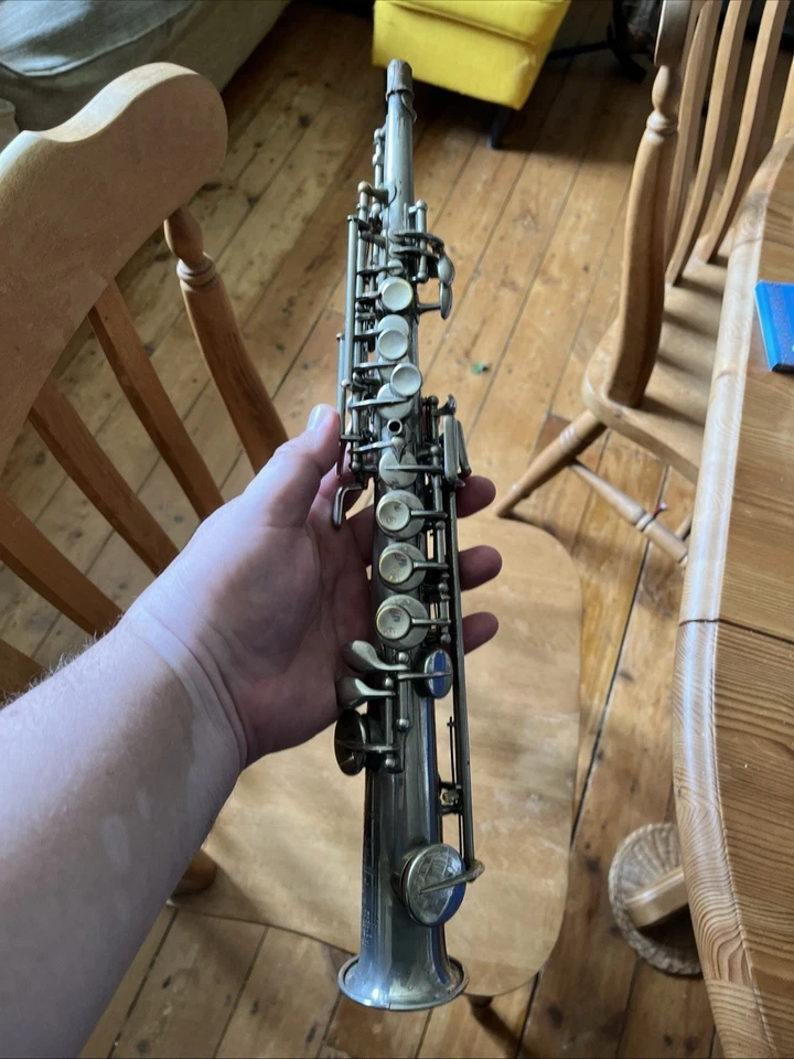 Very  Rare Antique Eb Sopranino Saxophone, Made In Paris c1910. - Image 2 of 4