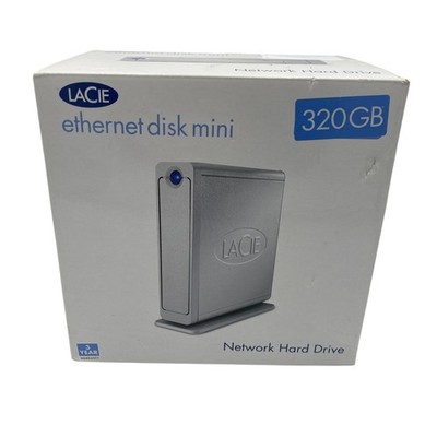 LaCie Ethernet Disk Mini 320GB Gigabit Network External Hard Drive USB 2.0