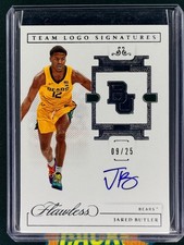 Jared Butler 2021 Panini Flawless Team Logo Signatures On-Card Auto RC #'d /25