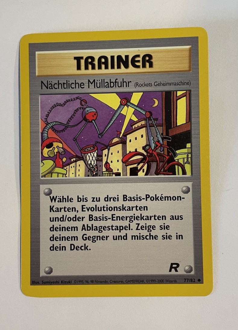 Nightly Garbage Run 77/82 German Version 2000 Pokemon Trainer Card