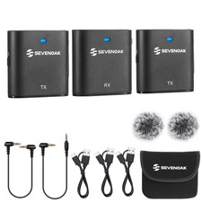 Wireless Lavalier Microphone for Cameras Comcorder,Noise Cancellation,328ft R...