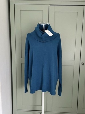 RRP £99 size large Jaeger roll neck jumper 90% WOOl 10% cashmere - brand new