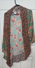Anthropologie Kachel Cheetah Kimono sz OS EUC