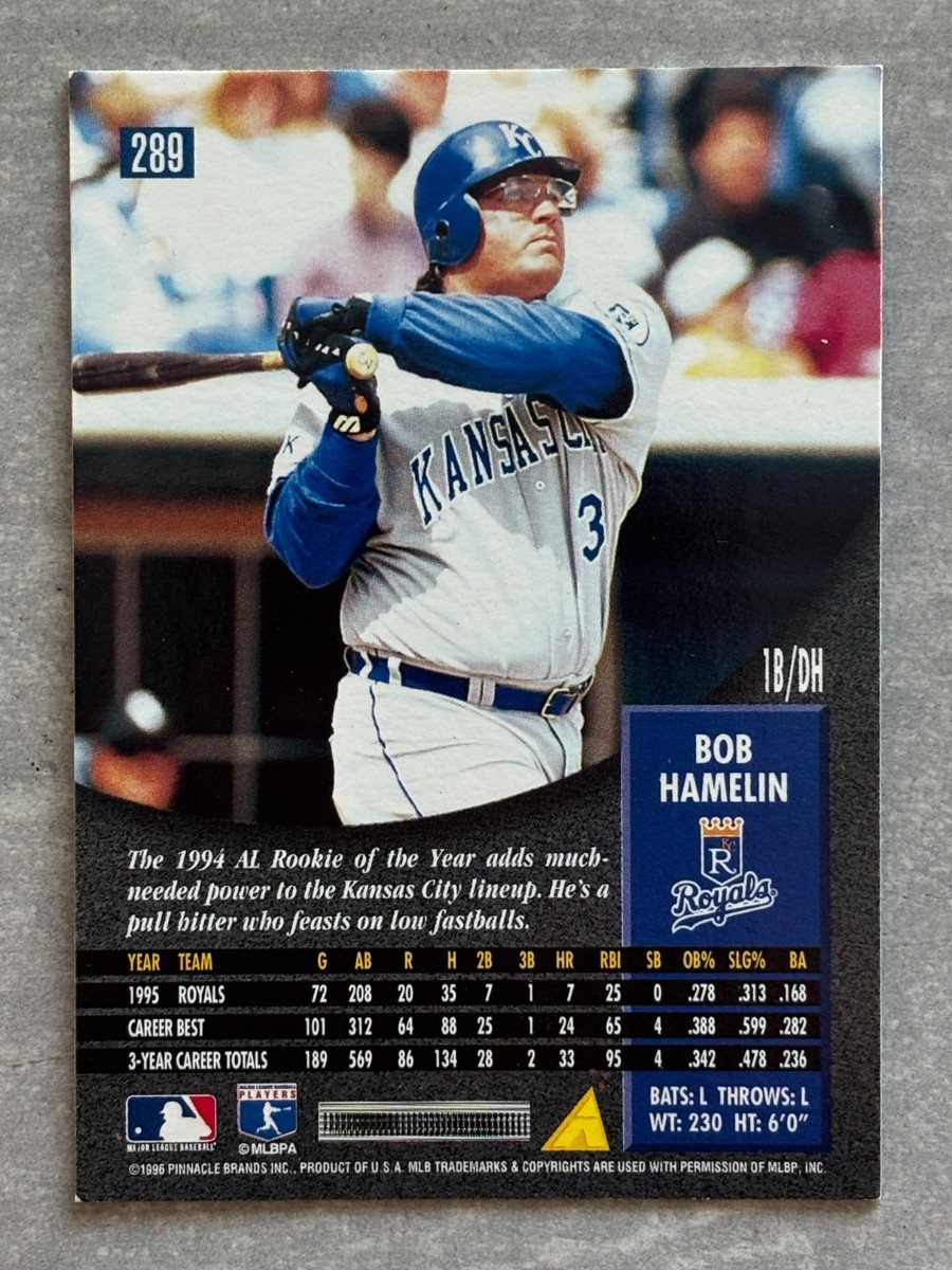 1996 Pinnacle BOB HAMELIN Royals 