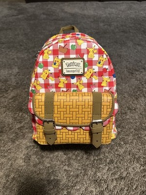 Loungefly Pokemon Pikachu Picnic Mini Backpack Red White Fruit New With Tags