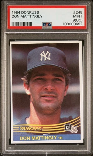 1984 DONRUSS #248 DON MATTINGLY ROOKIE RC PSA 9 OC