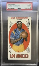 1969 Topps Basketball Cards #1 Wilt Chamberlain HOF LA Lakers PSA 4 VG-EX