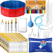 Arrowbash 57 Pcs Puppy Kitten Whelping Supplies Whelping Kit for Puppies Birth D