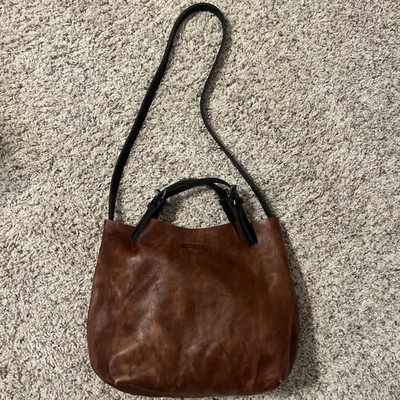 Old Trend Island Brown Leather Tote Handles Removable Crossbody Strap Zip Insert