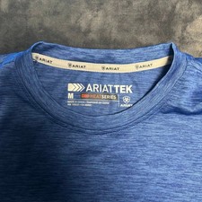 Ariat Charger LS Shirt M Ariattek Heatseries Royal Saphire Performance Blue