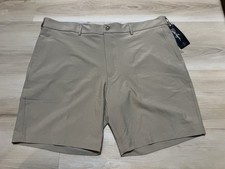 NWT Walter Hagen Mens Performance 11 Micro Lines 9" Golf Outdoor Shorts 42 Khaki