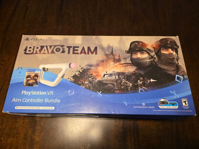 PS4 Bravo Team VR Aim Controller w/ Box & Manual Only - Missing Game