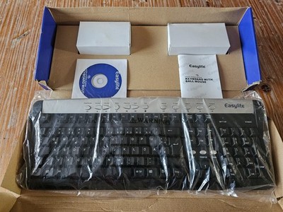 Easylite PS2 Ball Mouse Wireless Desktop Keyboard, Neu
