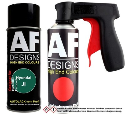 Spraydosen Griff Set für Hyundai JI Lively Green Metallic Basislack Klarlack Han