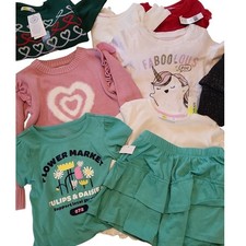Toddler Girls 3T Clothing Lot 8pc Sweaters Graphic Tees Skirt NWT