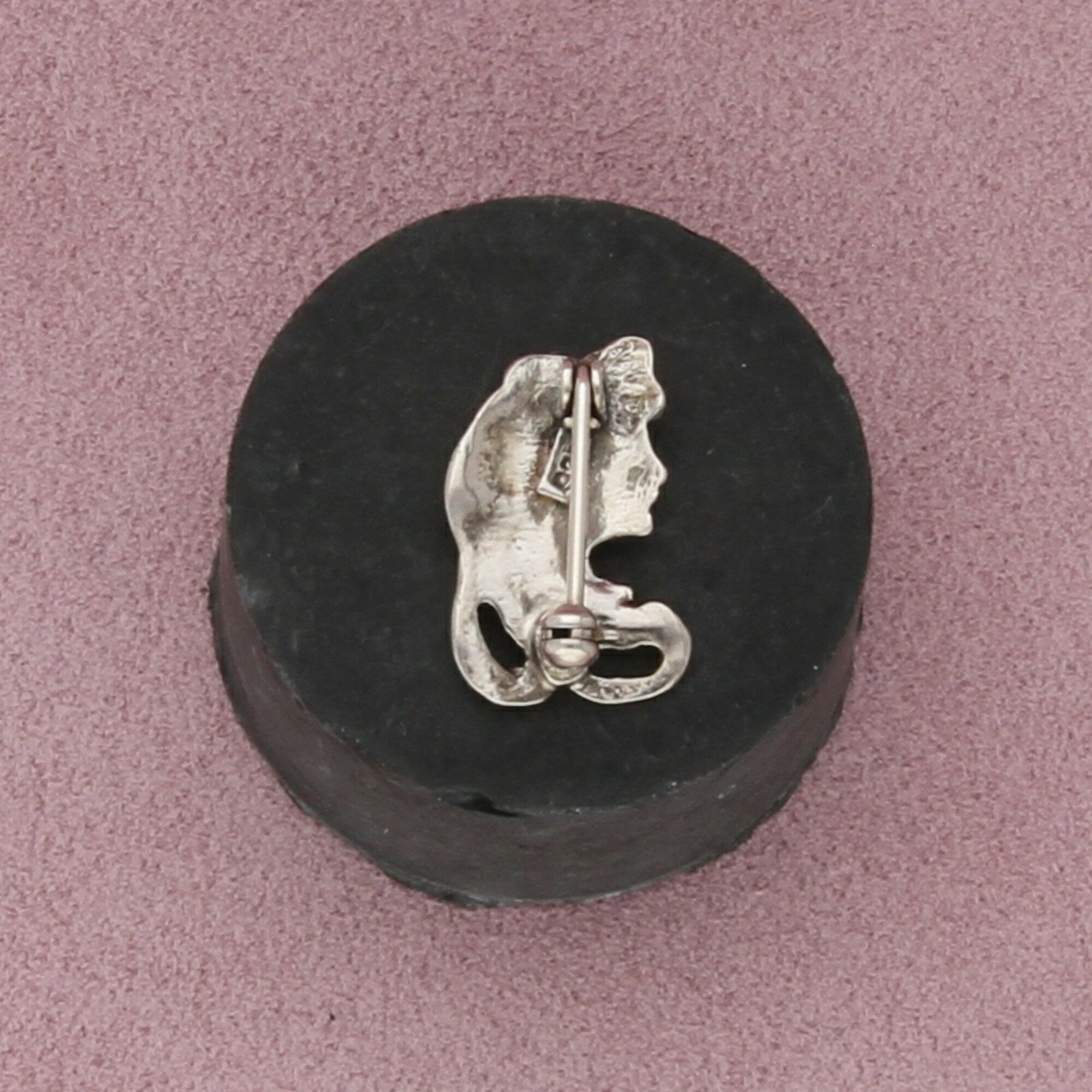 sterling silver vintage art nouveau revival goddess brooch