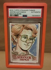 Awesome* 2018 Stranger Things Sketch Card Barb Justin Castaneda 1/1  #/1  1 of 1