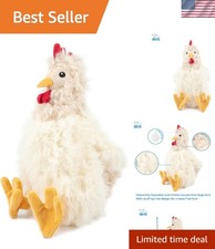 Interactive Squeaky Plush Dog Toy - Crinkle Chicken, Perfect for All Sizes