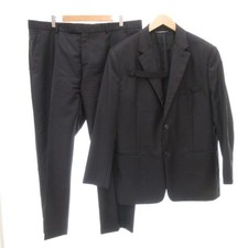 Dior Homme Setup Suit Tailored Jacket Pants Virgin Wool Twill Strap Logo Used 35