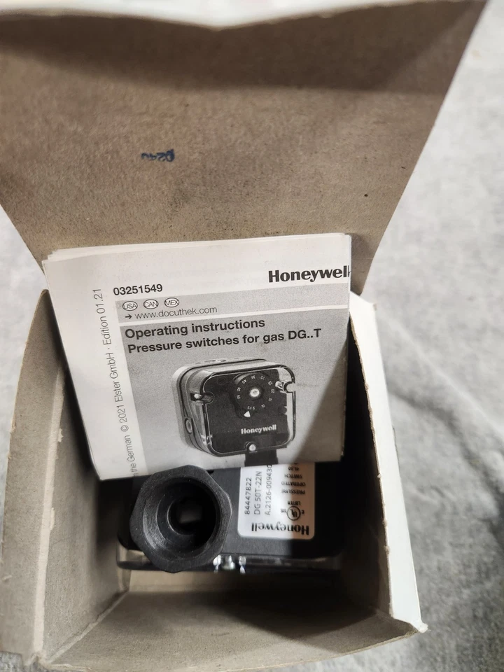 (2) NUEVO Interruptor de presión de gas Honeywell DG50T-22N, 84447822, DG6TG-22K2, 84447803 Foto 3 de 4