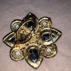 TAT Signed 1980’s Scarf Glass Stones &faux Pearls. Byzantine or Moghul aesthetic — photo 4