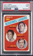 1971 TOPPS DANIELS/KEYE/LEWIS #150 REBOUND LEADERS PSA 9