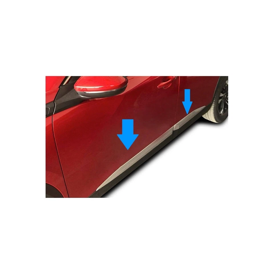 Cubierta de puerta lateral cromada para Peugeot 2008 2020+ 4 piezas Foto 2 de 4